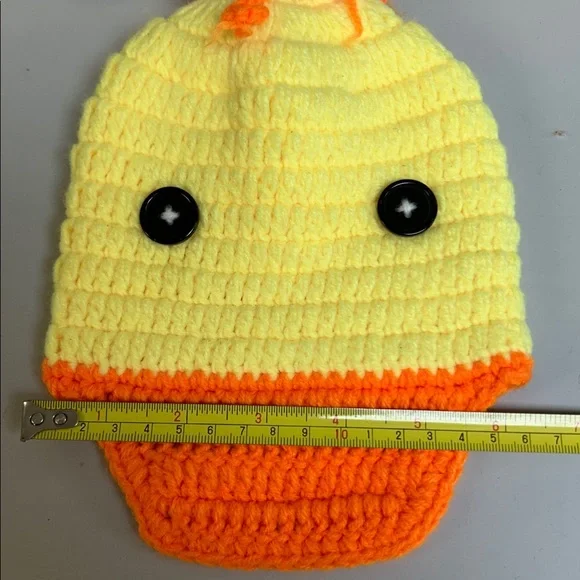 NWOT Baby Outfit Duck Hand Crochet Costume PhotoOp Party Halloween - Picture 7 of 9